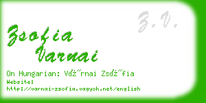 zsofia varnai business card